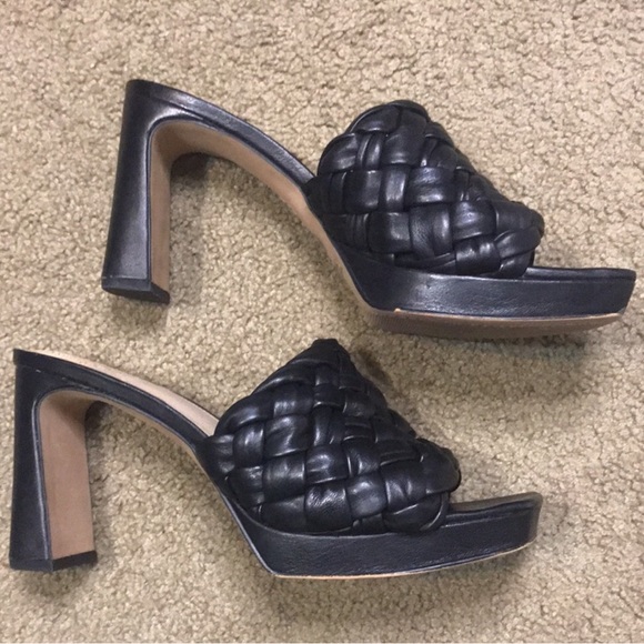 Vince Camuto Elanora Black SquareToe Braided Heels Size EU 42 - Picture 5 of 11